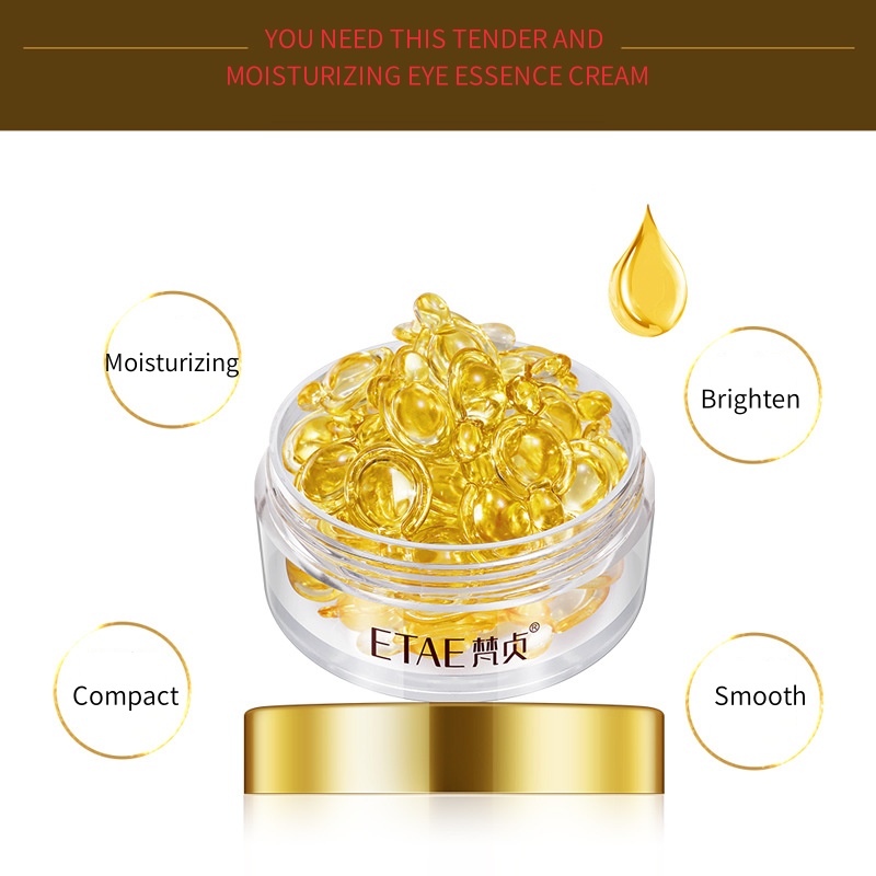 Placenta Extract Serum - 0.25g*30 Cápsulas de Esencia para Ojos,