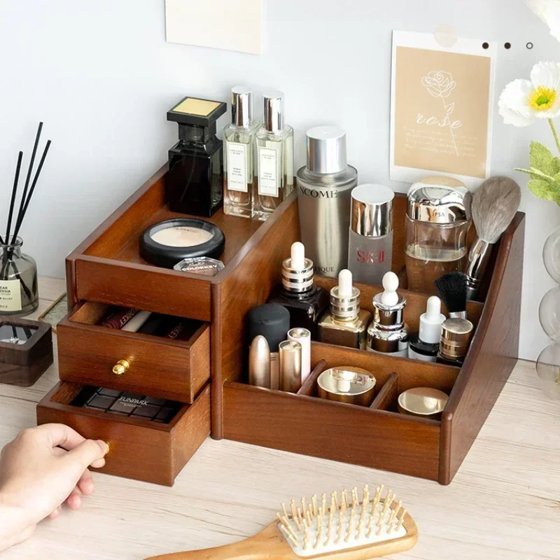 Luxury Skincare Mask - Organizador de maquillaje con textura de