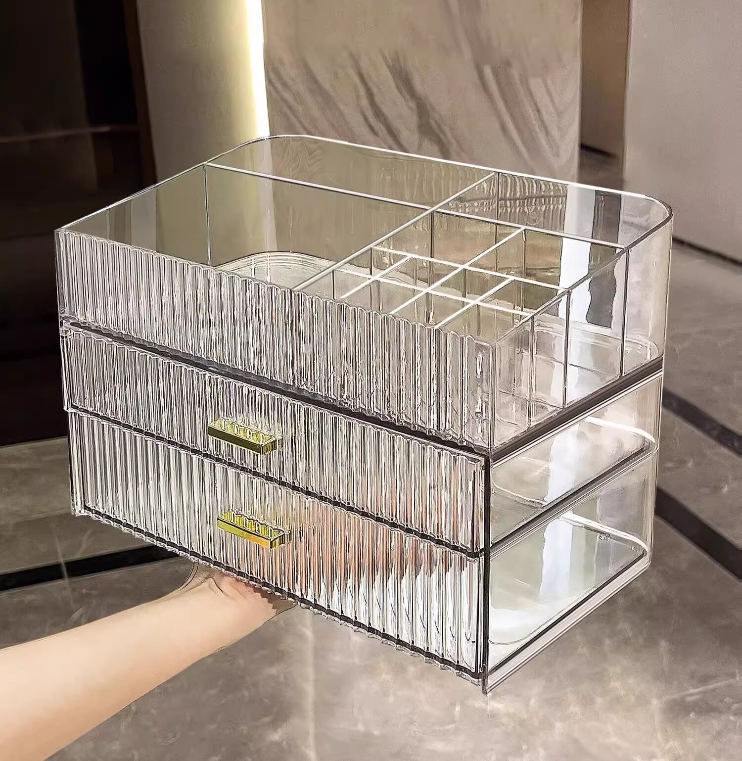 Luxury Skincare Mask - Caja de almacenamiento de cosméticos acrílica