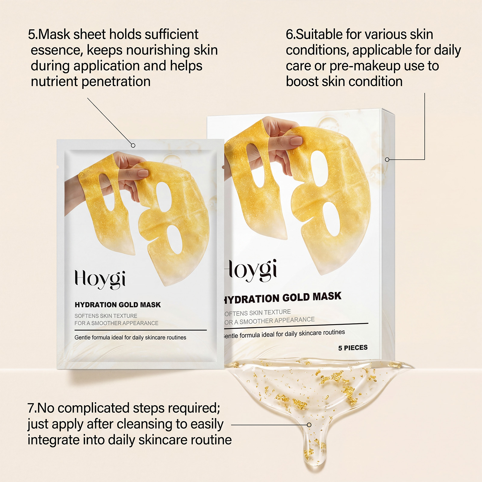 Mascarilla Facial de Oro 24K c - Luxury Skincare Mask reseña y precio