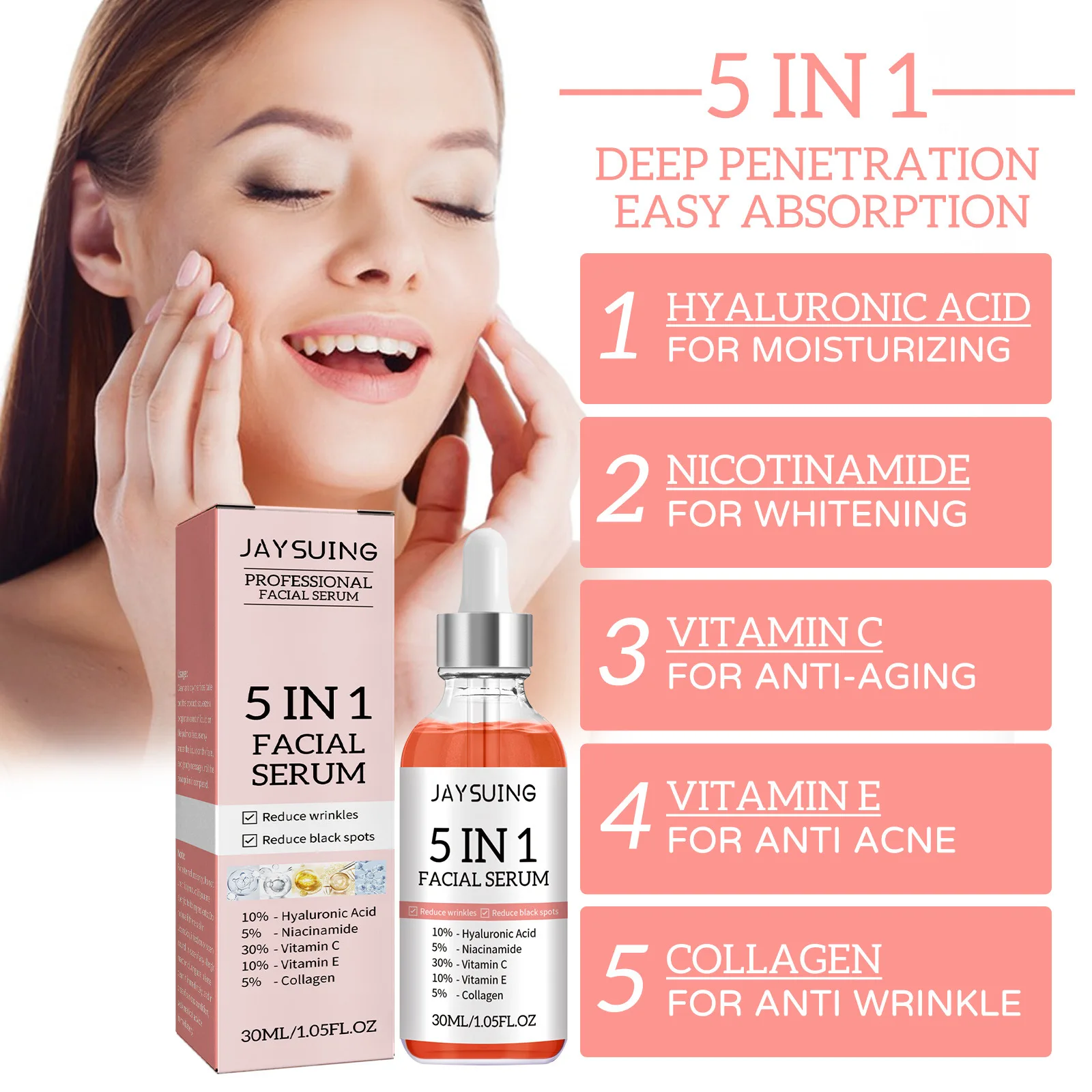 Suero Facial hidratante 5 en 1 - Exosome Serum Ampoule reseña y precio